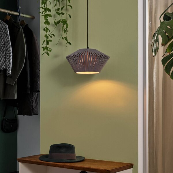 OSRAM Lampa wisząca Decor Stripes, możliwość ściemniania, aluminiowy / szary / cynkowy, salon / jadalnia, tkanina / materiał / jedwab