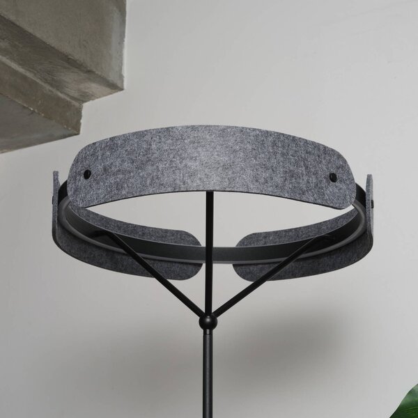 OSRAM Lampa stojąca LED Decor Curve Felt, aluminiowy / szary / cynkowy, salon / jadalnia, tkanina / materiał / jedwab, nowoczesny