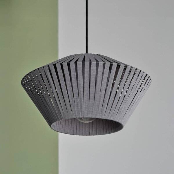 OSRAM Lampa wisząca Decor Stripes, możliwość ściemniania, aluminiowy / szary / cynkowy, salon / jadalnia, tkanina / materiał / jedwab