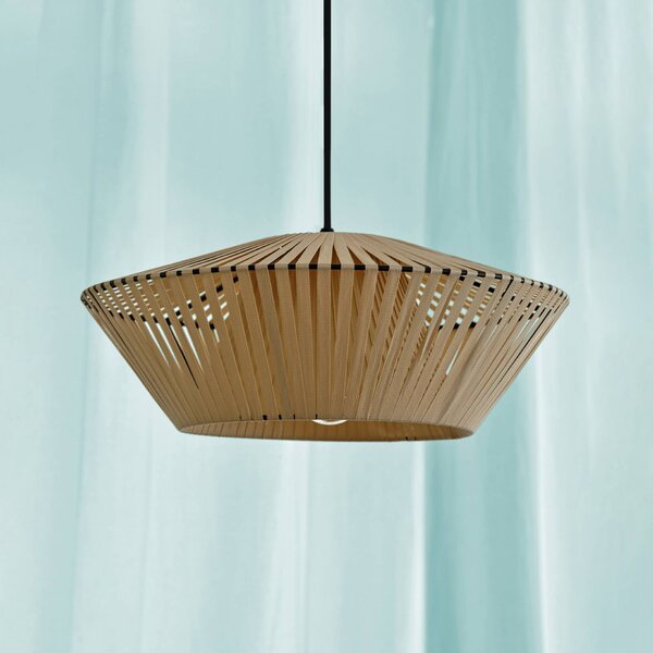 OSRAM Lampa wisząca Decor Stripes, możliwość ściemniania, kremowy / amber, salon / jadalnia, tkanina / materiał / jedwab