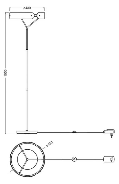 OSRAM Lampa stojąca LED Decor Curve Felt, aluminiowy / szary / cynkowy, salon / jadalnia, tkanina / materiał / jedwab, nowoczesny