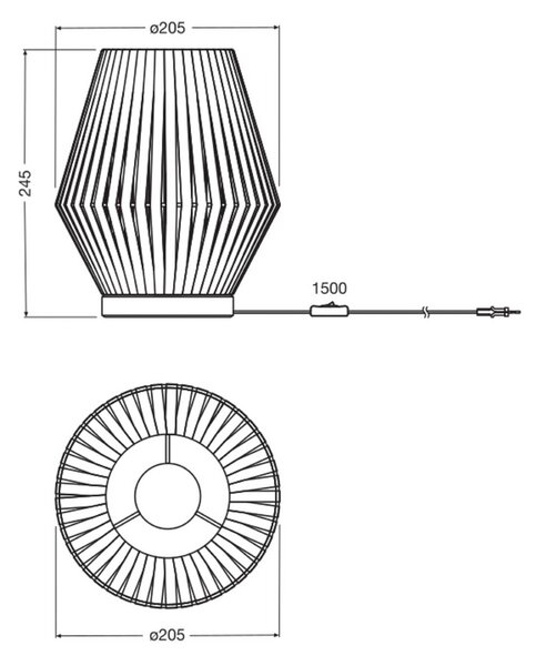 OSRAM Lampa stołowa Decor Stripes, kremowy / amber, salon / jadalnia, tkanina / materiał / jedwab