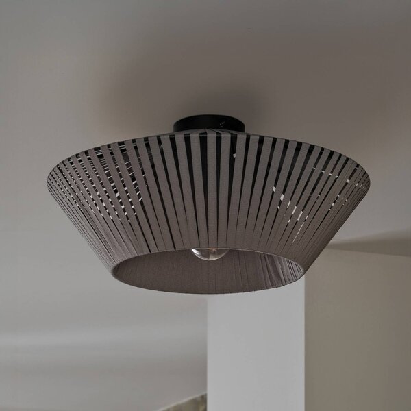 OSRAM Lampa sufitowa Decor Stripes, możliwość ściemniania, aluminiowy / szary / cynkowy, salon / jadalnia, tkanina / materiał / jedwab