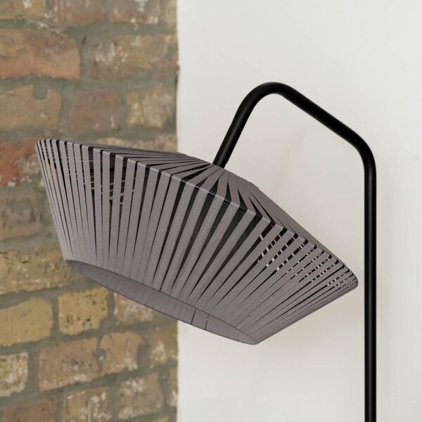 OSRAM Lampa stojąca Decor Stripes, aluminiowy / szary / cynkowy, salon / jadalnia, tkanina / materiał / jedwab