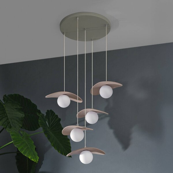 OSRAM Lampa wisząca Decor Pearl, możliwość ściemniania, kremowy / amber, salon / jadalnia, tkanina / materiał / jedwab, nowoczesny
