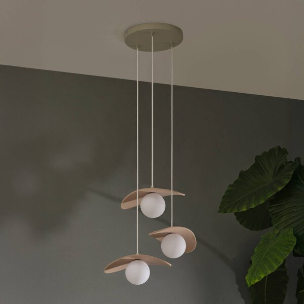 OSRAM Lampa wisząca Decor Pearl, możliwość ściemniania, kremowy / amber, salon / jadalnia, tkanina / materiał / jedwab, nowoczesny