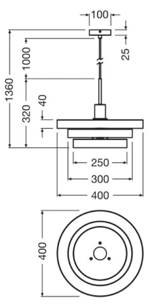 OSRAM Lampa wisząca Decor Layers, możliwość ściemniania, zielony, kuchnia, metal, nowoczesny