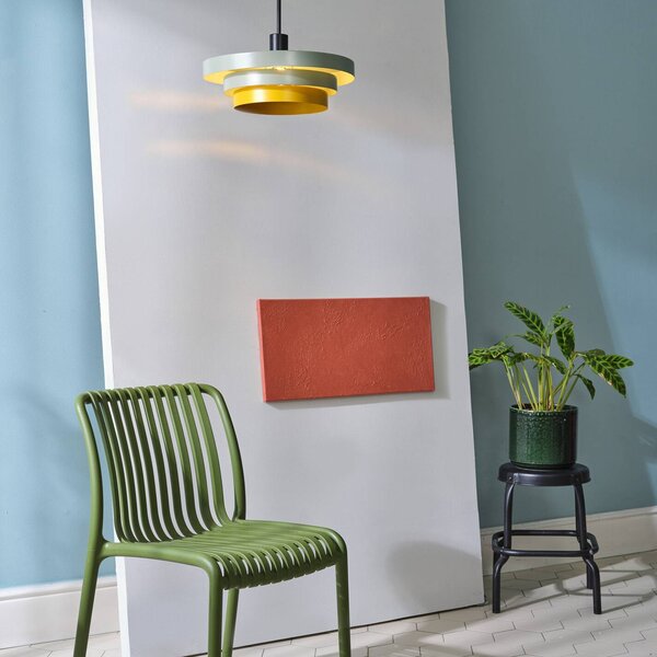 OSRAM Lampa wisząca Decor Layers, możliwość ściemniania, zielony, kuchnia, metal, nowoczesny