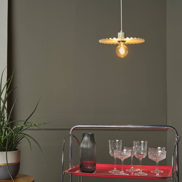 OSRAM Lampa wisząca Decor Plissee, możliwość ściemniania, kremowy / amber, salon / jadalnia, metal, nowoczesny