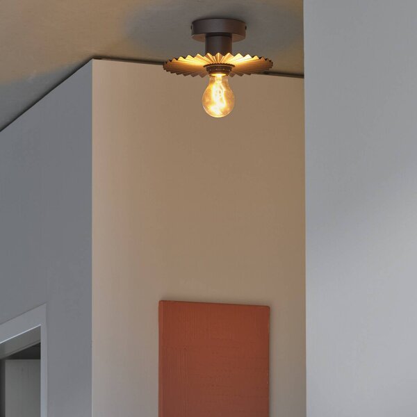 OSRAM Lampa sufitowa Decor Plissee, możliwość ściemniania, aluminiowy / szary / cynkowy, salon / jadalnia, metal, nowoczesny