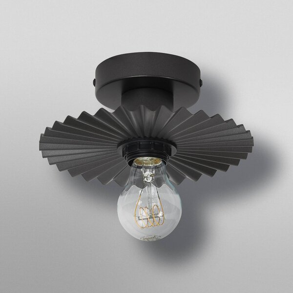 OSRAM Lampa sufitowa Decor Plissee, możliwość ściemniania, aluminiowy / szary / cynkowy, salon / jadalnia, metal, nowoczesny