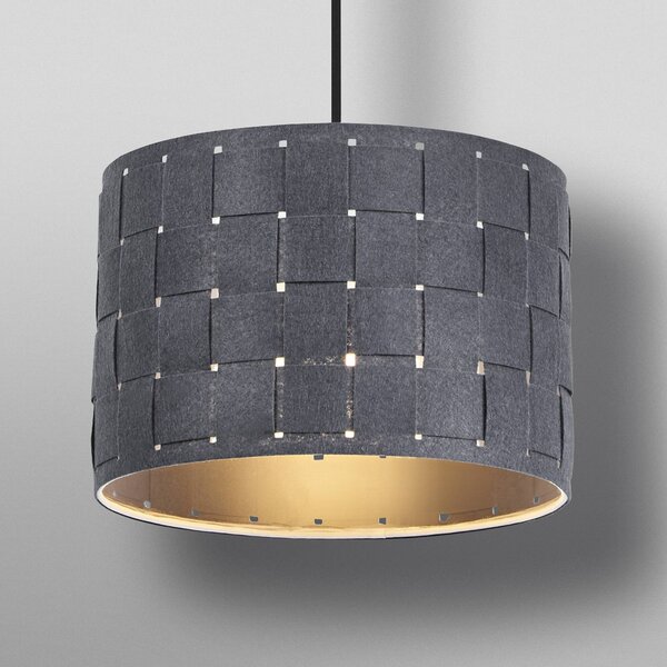 OSRAM Lampa wisząca Decor Felt Weaving, możliwość ściemniania, aluminiowy / szary / cynkowy, salon / jadalnia, tkanina / materiał / jedwab