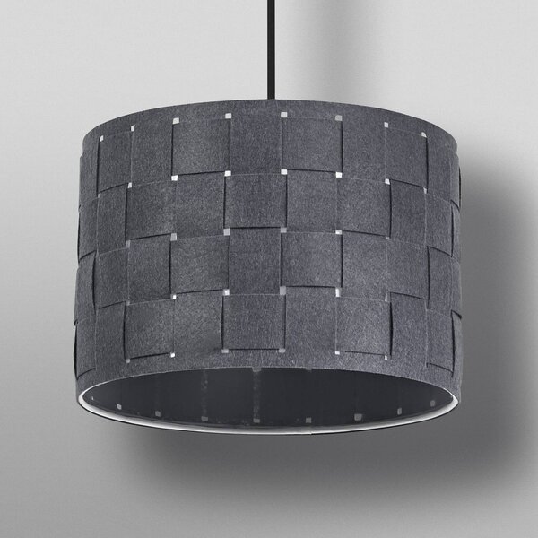 OSRAM Lampa wisząca Decor Felt Weaving, możliwość ściemniania, aluminiowy / szary / cynkowy, salon / jadalnia, tkanina / materiał / jedwab