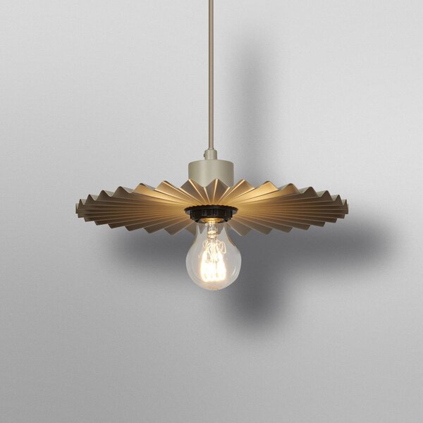 OSRAM Lampa wisząca Decor Plissee, możliwość ściemniania, kremowy / amber, salon / jadalnia, metal, nowoczesny