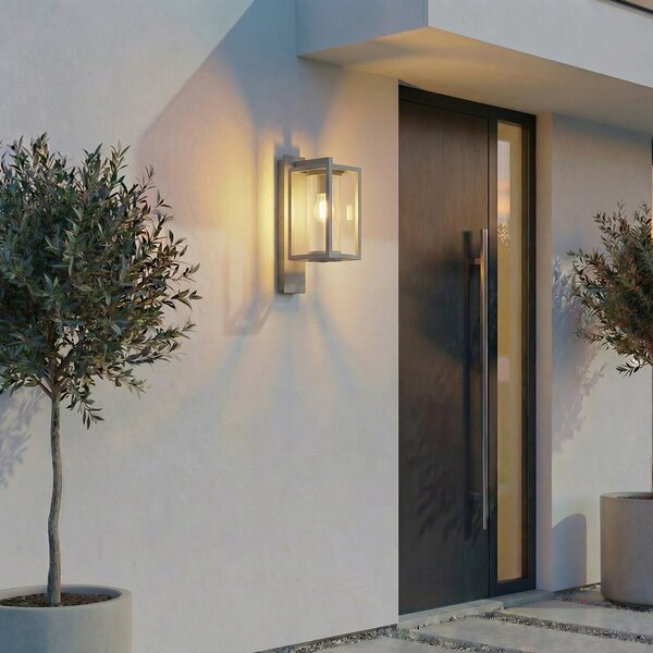 Zewnętrzna Lampa Lucande, Ferda, ściemnialny, szary, taras, aluminium, nowoczesny