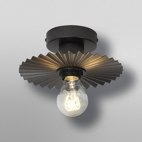 OSRAM Lampa sufitowa Decor Plissee, możliwość ściemniania, aluminiowy / szary / cynkowy, salon / jadalnia, metal, nowoczesny