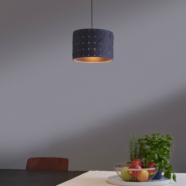 OSRAM Lampa wisząca Decor Felt Weaving, możliwość ściemniania, aluminiowy / szary / cynkowy, salon / jadalnia, tkanina / materiał / jedwab