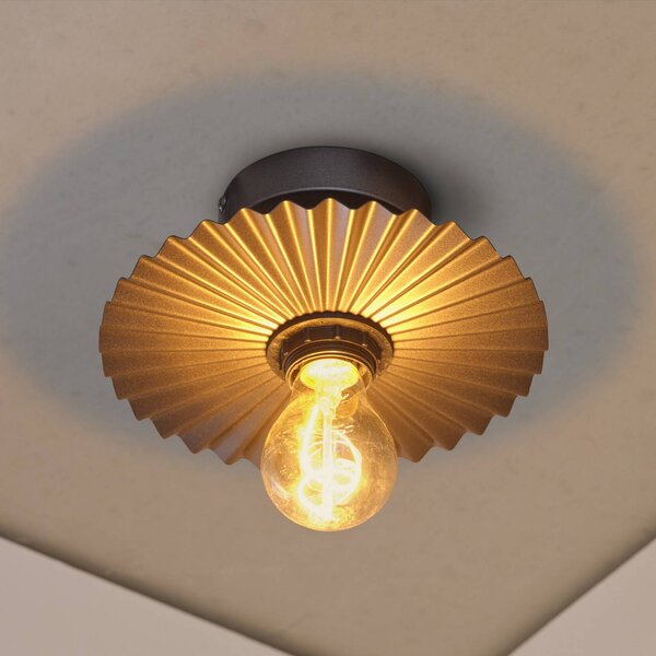 OSRAM Lampa sufitowa Decor Plissee, możliwość ściemniania, aluminiowy / szary / cynkowy, salon / jadalnia, metal, nowoczesny