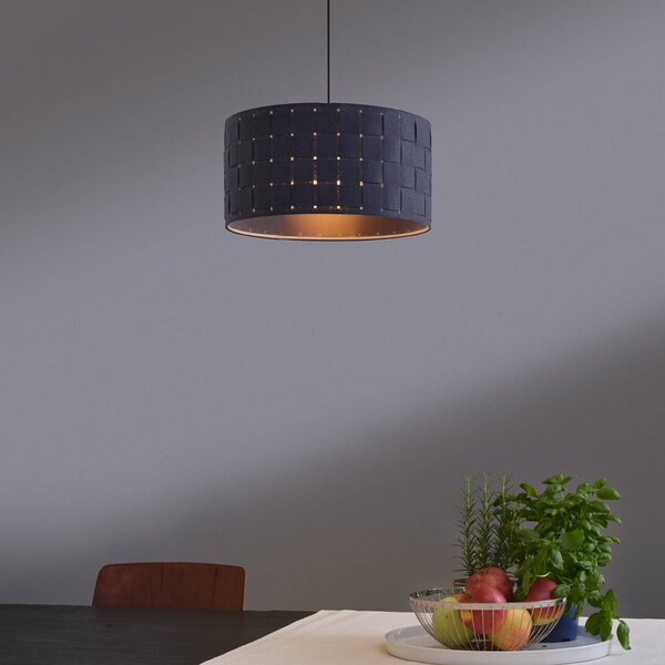 OSRAM Lampa wisząca Decor Felt Weaving, możliwość ściemniania, aluminiowy / szary / cynkowy, salon / jadalnia, tkanina / materiał / jedwab