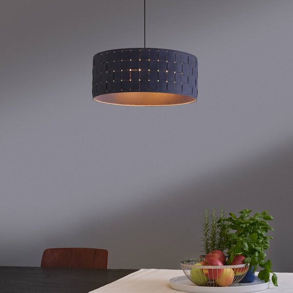 OSRAM Lampa wisząca Decor Felt Weaving, możliwość ściemniania, aluminiowy / szary / cynkowy, salon / jadalnia, tkanina / materiał / jedwab