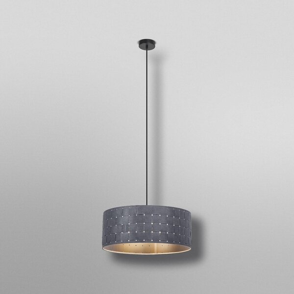 OSRAM Lampa wisząca Decor Felt Weaving, możliwość ściemniania, aluminiowy / szary / cynkowy, salon / jadalnia, tkanina / materiał / jedwab