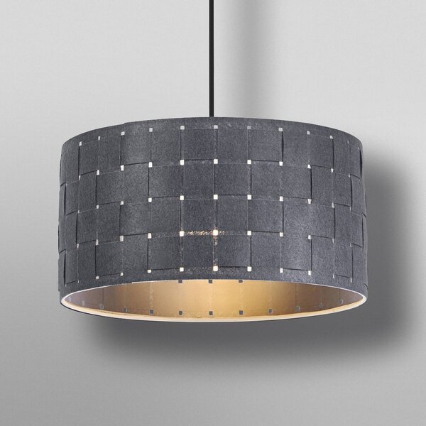 OSRAM Lampa wisząca Decor Felt Weaving, możliwość ściemniania, aluminiowy / szary / cynkowy, salon / jadalnia, tkanina / materiał / jedwab