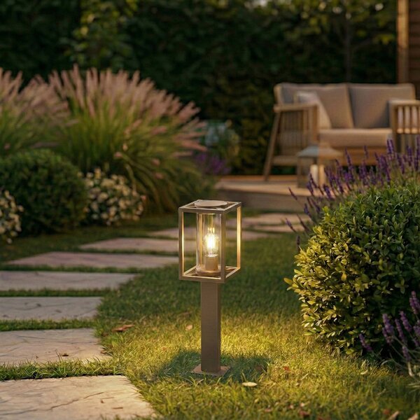 Zewnętrzna Lampa Lucande, Ferda, ściemnialny, brąz rdzawy, taras, aluminium, nowoczesny