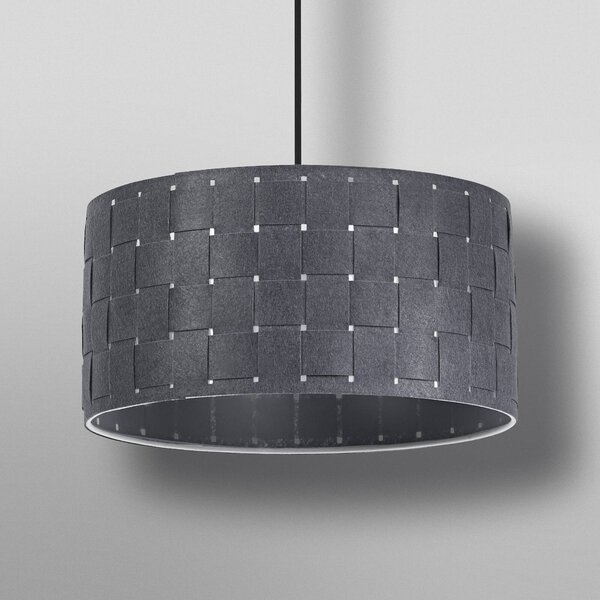 OSRAM Lampa wisząca Decor Felt Weaving, możliwość ściemniania, aluminiowy / szary / cynkowy, salon / jadalnia, tkanina / materiał / jedwab