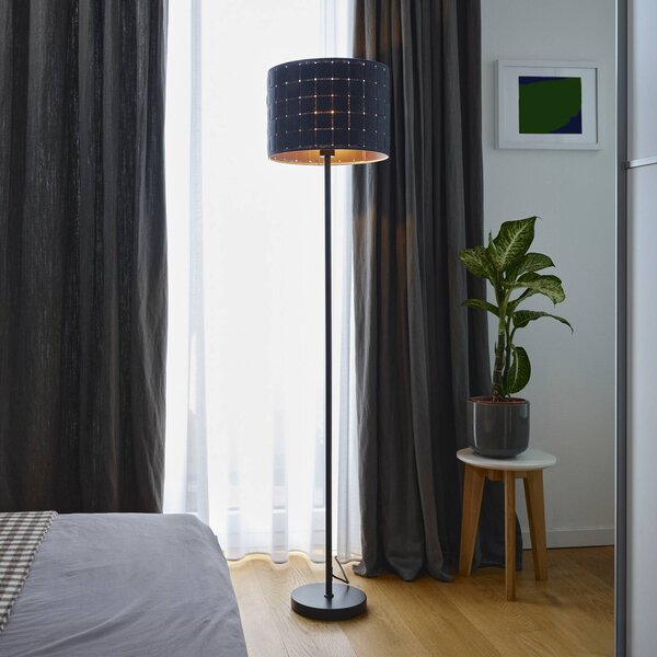 OSRAM Lampa stojąca Decor Felt Weaving, aluminiowy / szary / cynkowy, salon / jadalnia, tkanina / materiał / jedwab