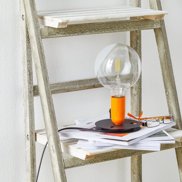Lampa Stołowa FLOS, Lampadina, pomarańczowy, salon, metal, design
