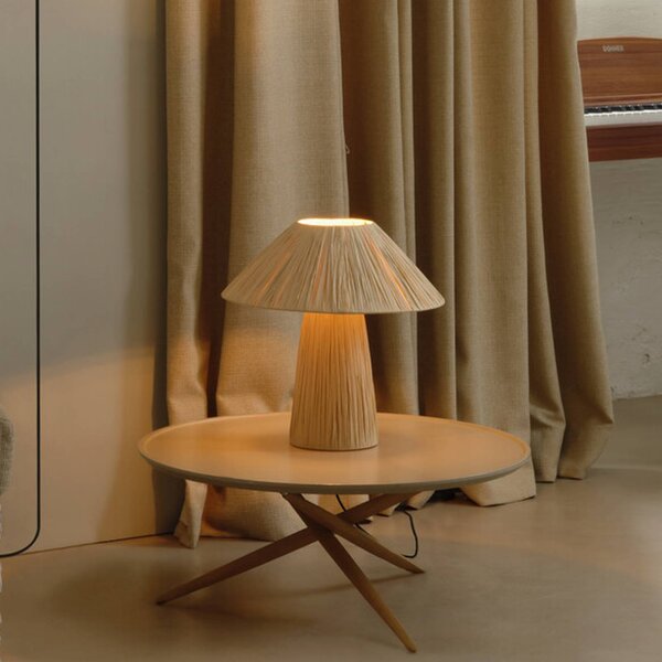 OSRAM Lampa stołowa Decor Bamboo Paper Hut, brązowy / rdzawy, salon / jadalnia, bambus, dworkowy / rustykalny