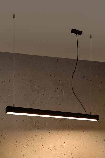 Czarna lampa wisząca z modułem LED 3000 K - 5X EX613 P4-H20