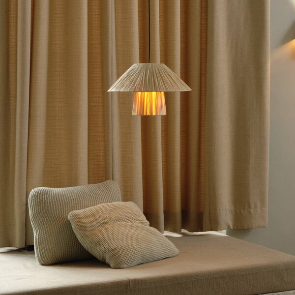 OSRAM Lampa wisząca Decor Bamboo Paper Hut, możliwość ściemniania, brązowy / rdzawy, salon / jadalnia, bambus, dworkowy / rustykalny