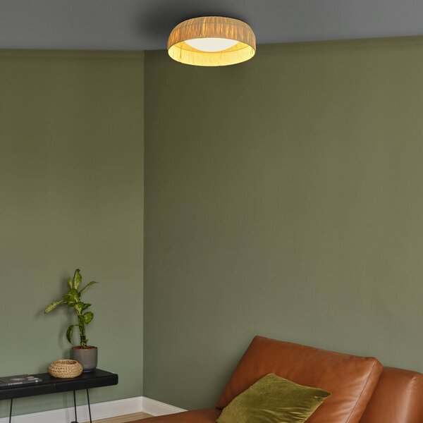 OSRAM Lampa sufitowa LED Decor Bamboo Paper, brązowy / rdzawy, salon / jadalnia, bambus, dworkowy / rustykalny