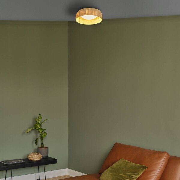 OSRAM Lampa sufitowa LED Decor Bamboo Paper, brązowy / rdzawy, salon / jadalnia, bambus, dworkowy / rustykalny