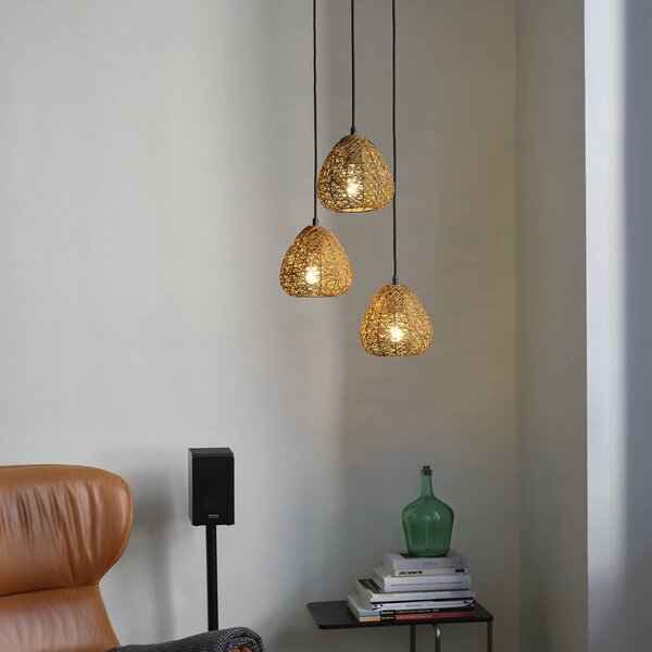 OSRAM Lampa wisząca Decor Paper Drop, możliwość ściemniania, brązowy / rdzawy, salon / jadalnia, papier / lunolit / lunopal, dworkowy / rustykalny