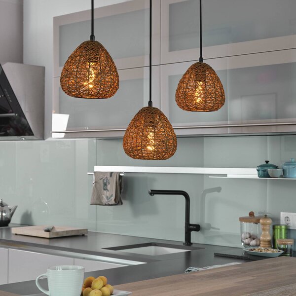 OSRAM Lampa wisząca Decor Paper Drop, możliwość ściemniania, brązowy / rdzawy, salon / jadalnia, papier / lunolit / lunopal, dworkowy / rustykalny