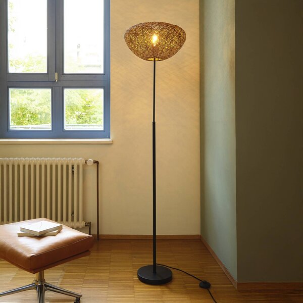 OSRAM Lampa stojąca Decor Paper Drop, brązowy / rdzawy, salon / jadalnia, papier / lunolit / lunopal, dworkowy / rustykalny