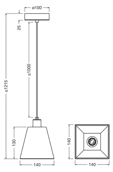 OSRAM Lampa wisząca Decor Gleam Weight, możliwość ściemniania, salon / jadalnia, kamień