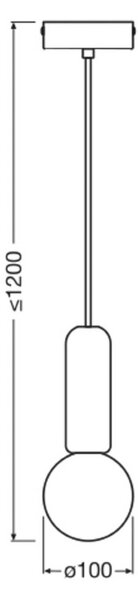 OSRAM Lampa wisząca Decor Concrete Mic, możliwość ściemniania, żółty / pomarańczowy, salon / jadalnia, beton, nowoczesny