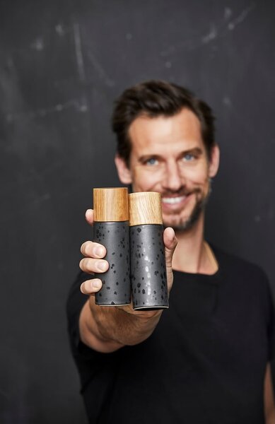 Czarny zestaw młynków do pieprzu i soli 2 szt. ceramiczny Gastro Black – Bitz
