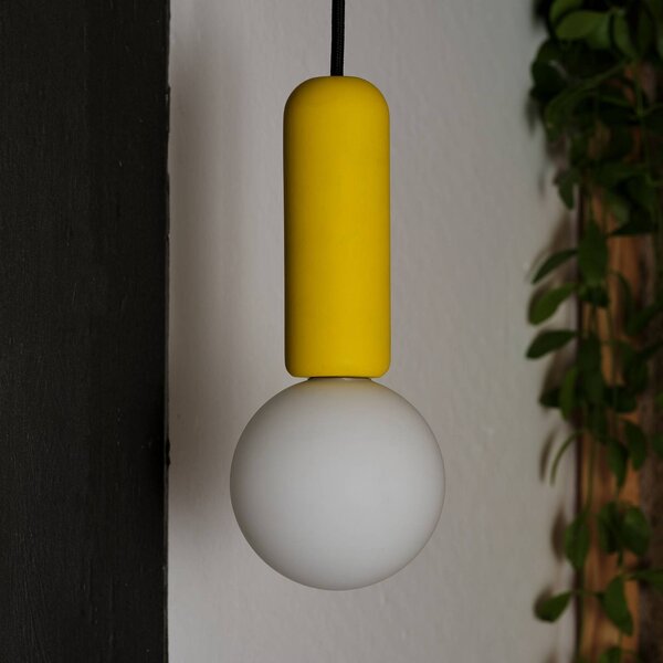 OSRAM Lampa wisząca Decor Concrete Mic, możliwość ściemniania, żółty / pomarańczowy, salon / jadalnia, beton, nowoczesny