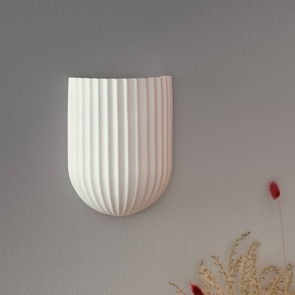 OSRAM Kinkiet Decor Plaster Routes, możliwość ściemniania, biały / opal, salon / jadalnia, gips / glina