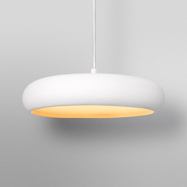 OSRAM Lampa wisząca Decor Plaster Pure, możliwość ściemniania, biały / opal, salon / jadalnia, gips / glina