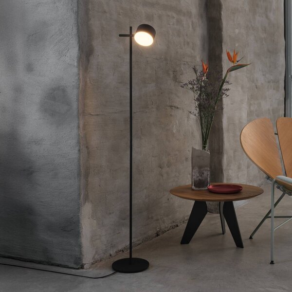 OSRAM Lampa stojąca LED Decor Kyoto, możliwość ściemniania, czarny, salon / jadalnia, aluminium, nowoczesny