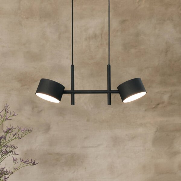 OSRAM Lampa wisząca Decor Kyoto, możliwość ściemniania, czarny, salon / jadalnia, aluminium, nowoczesny