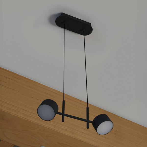 OSRAM Lampa wisząca Decor Kyoto, możliwość ściemniania, czarny, salon / jadalnia, aluminium, nowoczesny