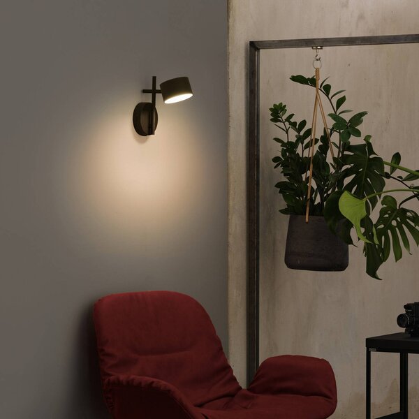 OSRAM Kinkiet LED Decor Kyoto, możliwość ściemniania, czarny, salon / jadalnia, aluminium, nowoczesny