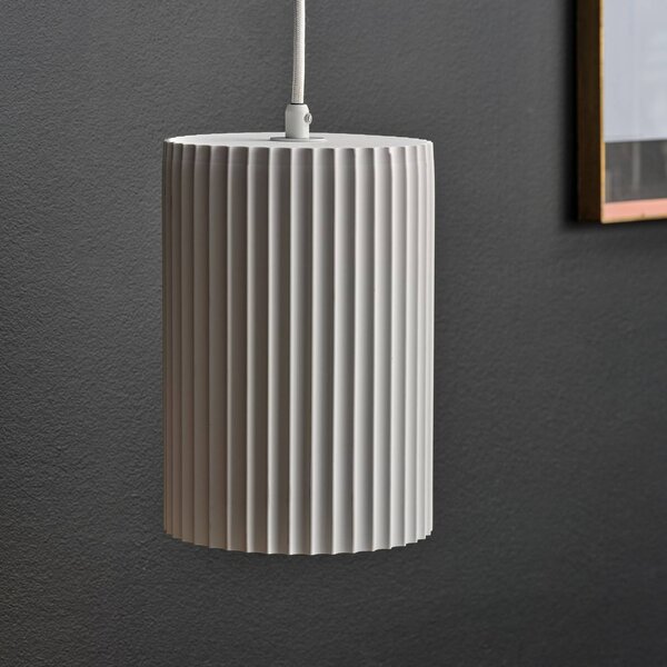OSRAM Lampa wisząca Decor Plaster Routes Tube, możliwość ściemniania, biały / opal, salon / jadalnia, gips / glina