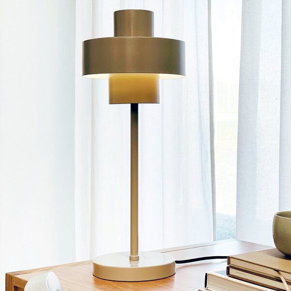 Lampa Stołowa Dyberg Larsen, Stoke, szary, salon, metal, design